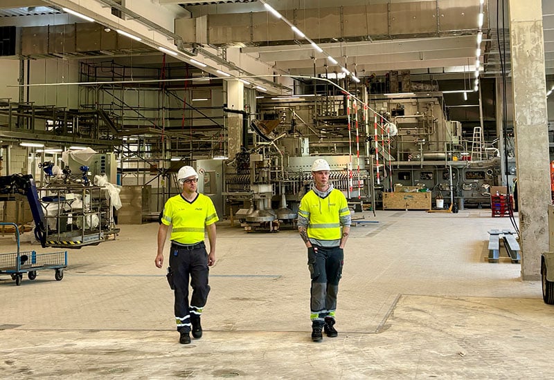 Produktionshalle für die runderneuerte Abfüllanlage von Coca-Cola in Bad Neuenahr 