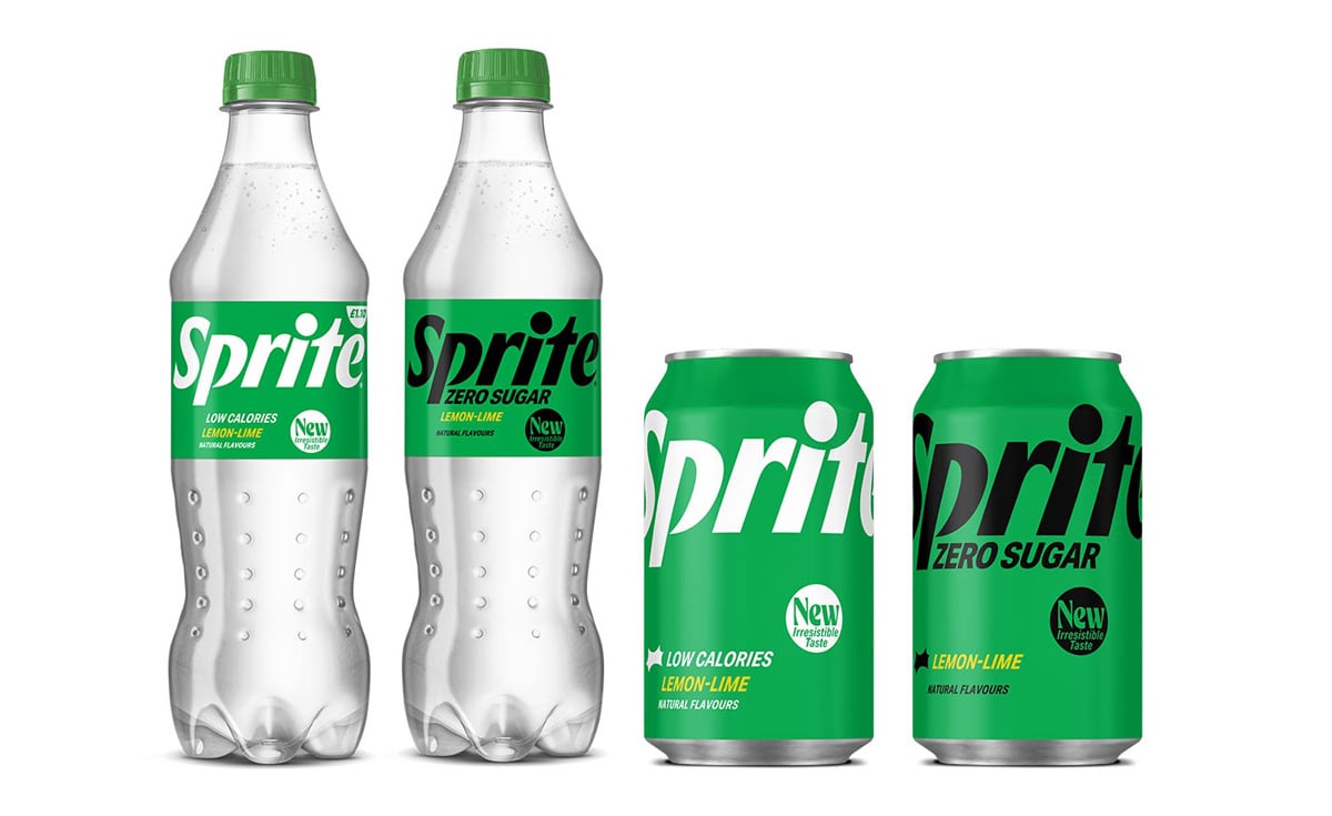 Coca-Cola trials label-free Sprite and Sprite Zero bottles